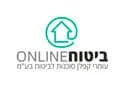 לוגו עם אייקון בית ירוק וכיתוב ביטוח אונליין בשתי שפות