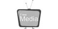 אייקון טלוויזיה ישנה עם אנטנות וכיתוב Free Media על מסך